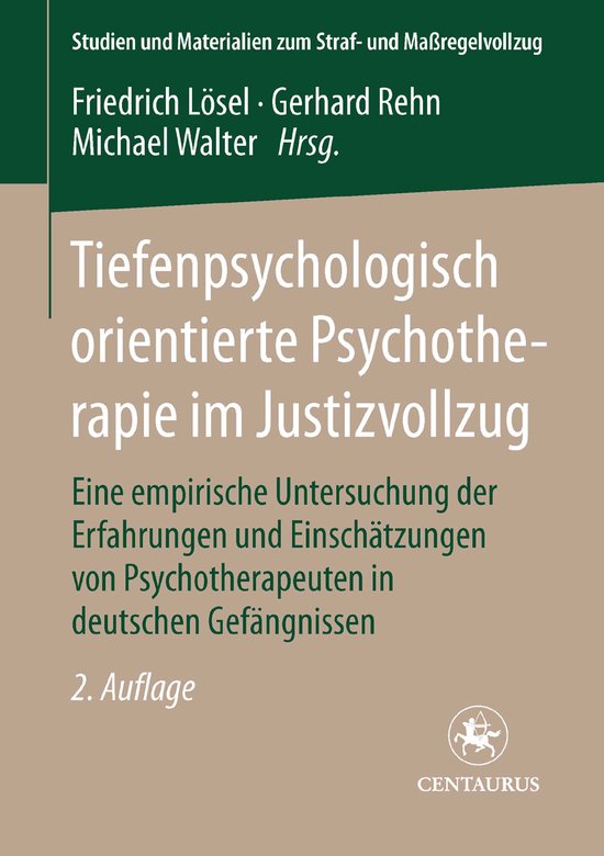 Tiefenpsychologisch orientierte Psychotherapie im Justizvoll ... - cover