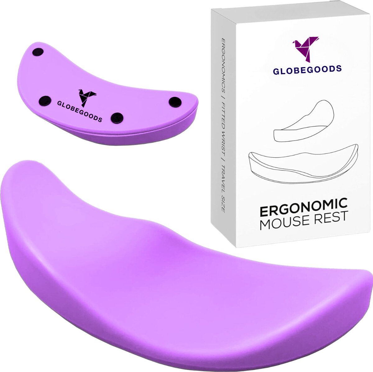 Ergonomische polssteun voor muis - Glijdende muismat Polssteun - Ultieme Comfort zonder Muismatten - Pijnverlichting - Antivermoeidheid - Rechtshandige Roze