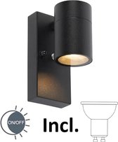 Lampe d'extérieur Sense avec LED 1 lumière jour/nuit capteur noir