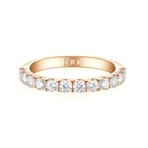 Evertina - 14k Roségouden Moissanite Eternity Ring - 0.1 karaat.