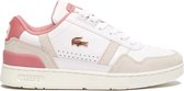 Lacoste T-Clip Dames Sneakers - Wit/Roze - Maat 40