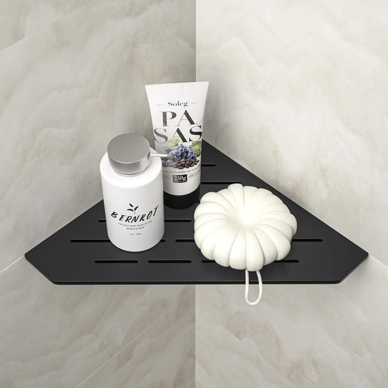 Etagere Douche Angle Étagère De Salle De Bain En Acier Inoxydable Fixée Au Mur,Support De Cuisine Adhésif Sans Trace Etagere Murale Salle De Bain