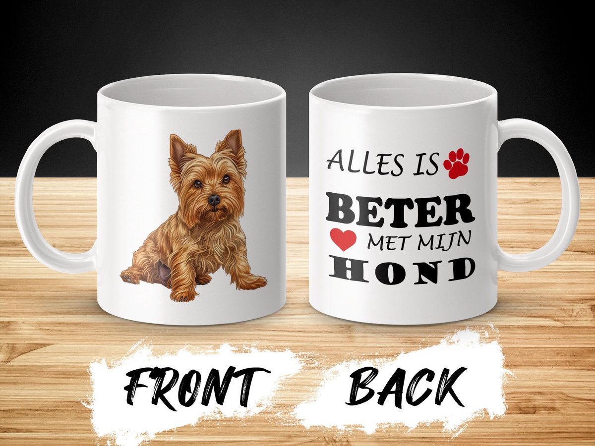 Mok Norwich Terrier Alles is beter met mijn hond - dog - doglover