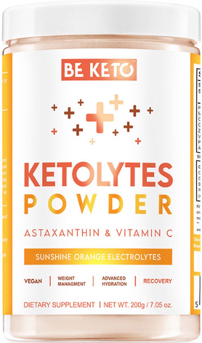 Goedkoopste Be Keto | Keto Electrolytes Powder | Sunshine Orange 200g | 1 x 200 gram