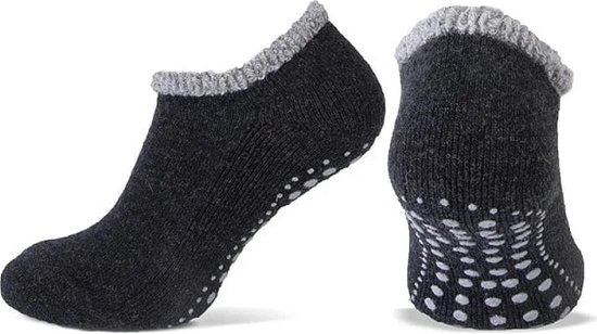 Homesocks sneaker antislip sokken - Yoga sokken - 38 - Antracite.