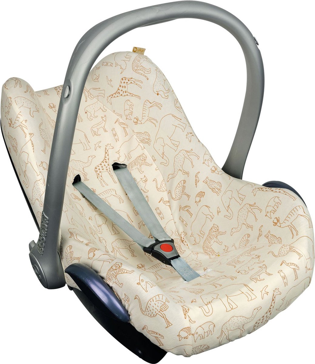 Maxi Cosi hoes Pebble Cabriofix Citi - Autostoelhoes Groep 0 - Zacht Katoen - Met Waterdichte Voering ter Bescherming van je Autostoel - Perfecte Pasvorm - Combineer met de Bijpassende Ukje Zonnekap Voetenzak en Gordelbeschermer - Safari – foto 2