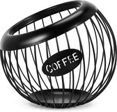 Koffieplankhouder, K-cup en espressokoffieplankorganizer met grote capaciteit, opbergmand voor koffiecapsules van metaal