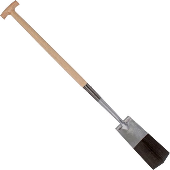Talen Tools - Draineerspade - Blank gepolijst - Met opstapje - Essenhouten steel - 76 cm van Talen Tools — afbeelding 4