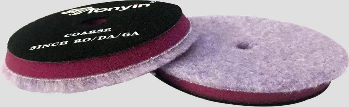 TONYIN | Woolpad | 125mm | Heavy cut | Polijst pad | 100% wol | Verwijdert extreme krassen | 125mm | TP04A