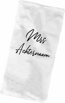 Strandlaken - Badlaken met print - Voor haar - Mrs met achternaam