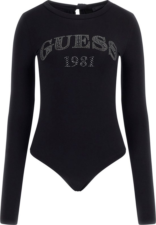 Guess LS Alexandra Logo Body Dames - Zwart - Maat XL