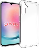 Samsung Galaxy A15 Hoesje - MobyDefend Transparante TPU Gelcase - Volledig Doorzichtig - GSM Hoesje - Telefoonhoesje Geschikt Voor Samsung Galaxy A15