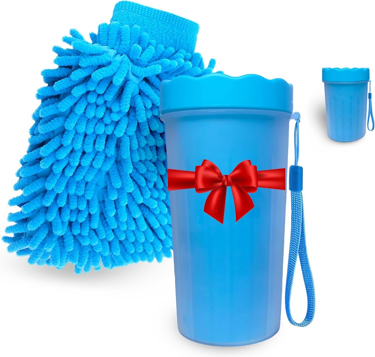 pootreiniger voor honden met microvezel handschoen, geen vuile poten meer voor grote of kleine poten