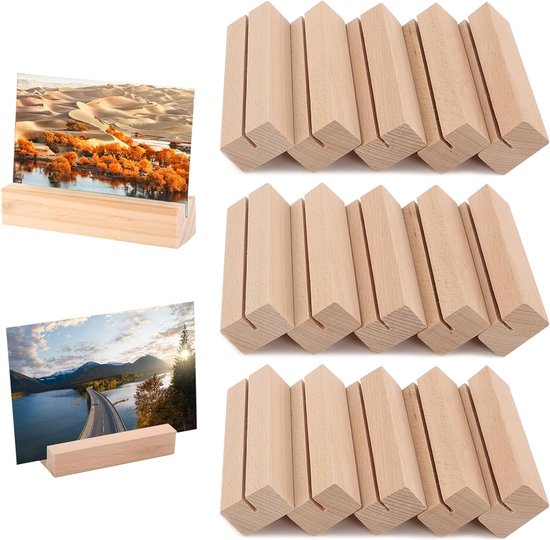 Gepersonaliseerde houten kaarthouder met gravure - cadeau & display