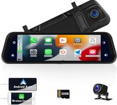 Dashcam met Touchscreen en Achtercamera - Nachtzicht - Parkeermonitor - Full HD 1080P - 170° Lens - 4-inch Scherm - Bewegingsdetectie
