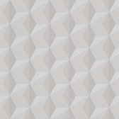 Grafisch behang Profhome 962551-GU vliesbehang licht gestructureerd met grafisch patroon glinsterend beige 5,33 m2
