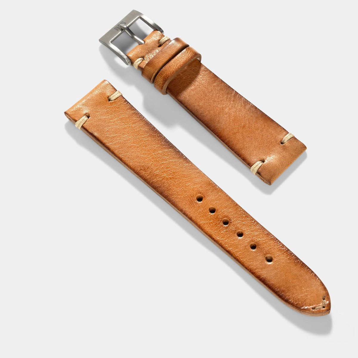 BS Leren Horlogeband Luxury - Caramel Brown - 20mm
