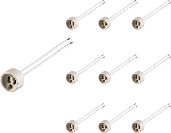 LED Line - Pack économique 10 pièces Raccords GU10 - Céramique - 12 cm