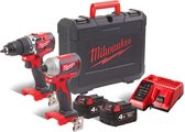 Milwaukee M18 CBLPP2A-402C Powerpack accu combiset 2-delig 18V 4.0Ah Li-Ion M18™ in koffer - 4933464536