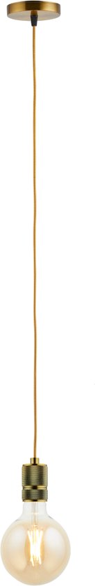 Pendel Champagne Goud - Inclusief Lichtbron Goud - Classic - 1.5m Snoer - Met Plafondkap