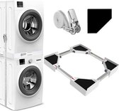 Kit d'empilage universel pour lave-linge et sèche-linge, kit d'empilage réglable adapté aux Machines à laver de 46 à 66 cm