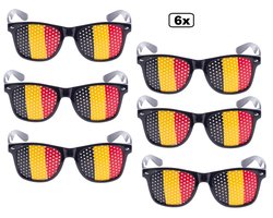 6x Bril Blues brother Belgie - Bril movie Belgium festival thema feest fun party zonnebril EK Voetbal