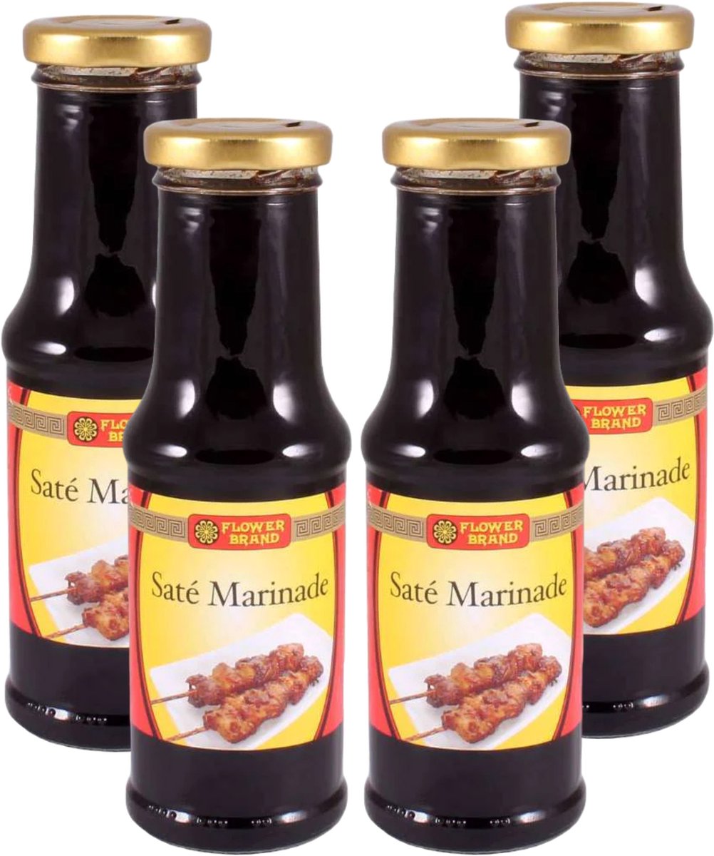 Flowerbrand® | 4 x 220 ml Saté Marinade