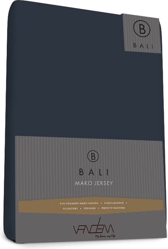 Bali - Van Dem - Mako Jersey - Splittopper Hoeslaken - 200 x 210 cm - taupe