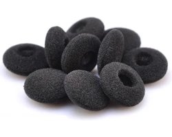 Ibley Zachte foam oortips 15mm - 10 stuks / 5 paar - universeel geschikt - Spons oordop kussens - voor oortjes - Zwart