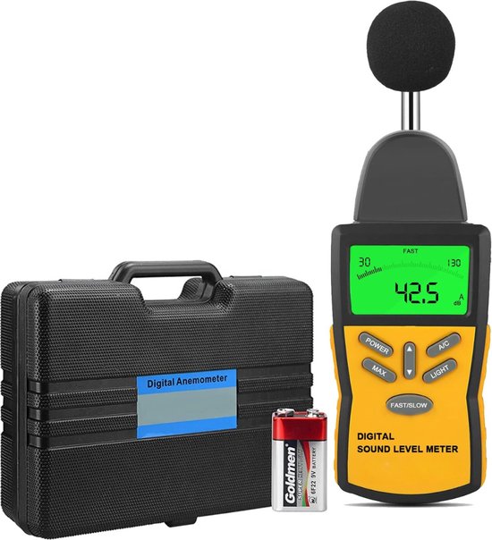 Decibelmeter - Digitale geluidsmeter - Nauwkeurig - Bereik tussen 30db ...