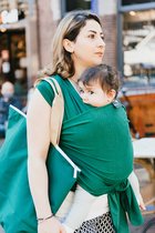 Écharpe de jardin bébé vert | Ergonomique - Original - Bavoir gratuit
