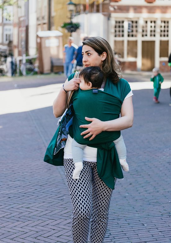 Baby Garden draagdoek groen - Ergonomisch - Original - Gratis slabbetje van $ — afbeelding 5
