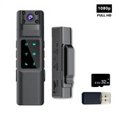 Z1 Bodycam - FullHD 1080P/30fps - Spy Cam - Spy Camera - Verborgen Camera - Incl. 32GB Micro SD-Kaart + Micro SD-Kaartlezer + NL Handleiding - Met App - Zwart