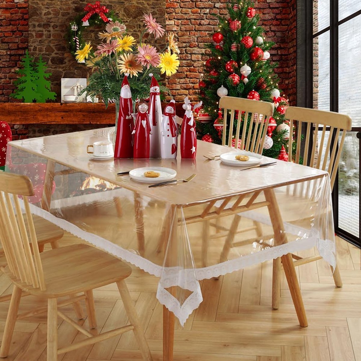 tafelkleed transparent - transparant, tafelbescherming \ doorzichtig tafelkleed, afwasbaar