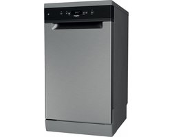 Whirlpool WSFC 3M27 X, Vrijstaand, Slimline (45 cm), Roestvrijstaal, Zwart, Knoppen, 1,3 m