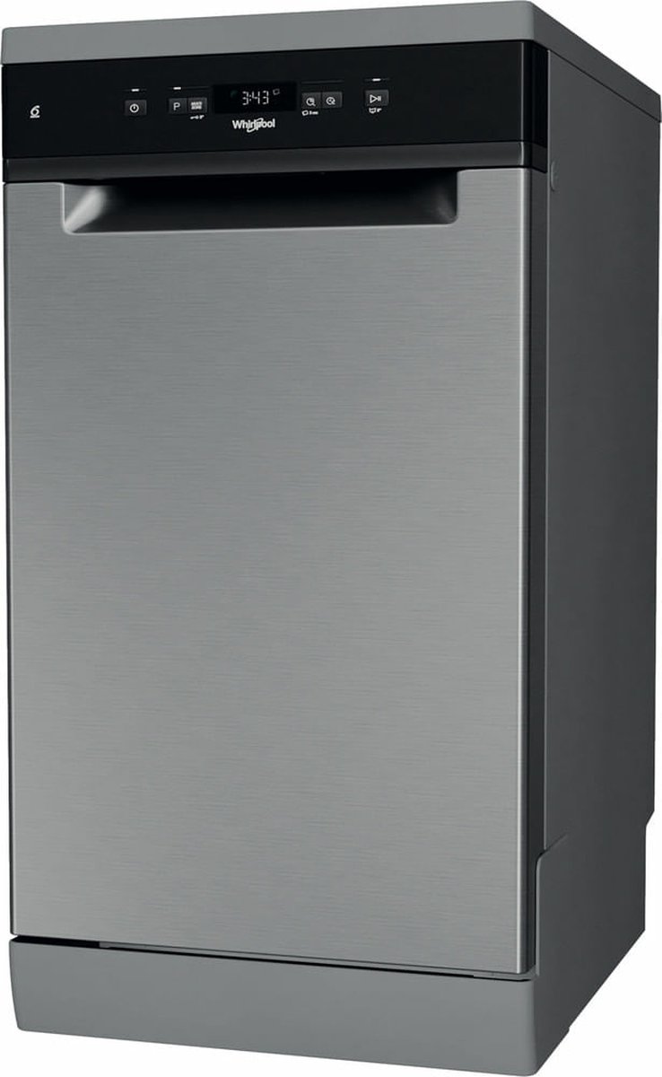 Whirlpool WSFC 3M27 X Vrijstaand Slimline (45 cm) Roestvrijstaal Zwart Knoppen 13 m