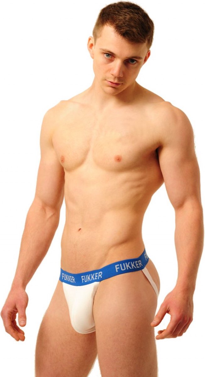 Jockstrap Fukker Blauw-Wit maat S