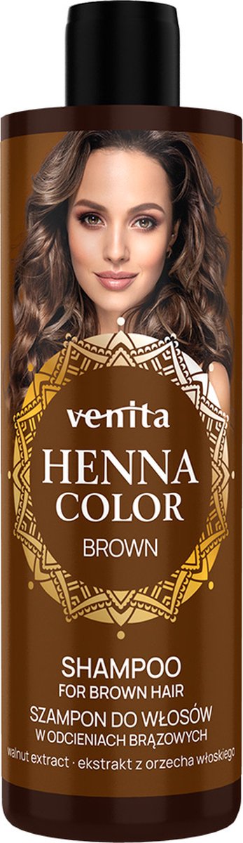Venita HENNA COLOR Kleurbeschermende Natuurlijke VOEDENDE Shampoo voor Brown / Bruin Haar / Cheveux Bruns 300ml