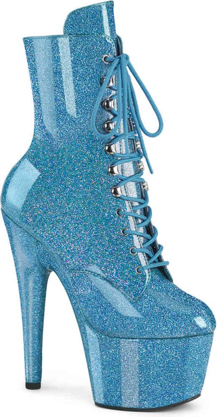 Pleaser - ADORE-1020GP Plateau Laarzen - 35 Shoes - Blauw