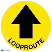 Simbol® - Vloerstickers Looproute met Pijl - Anti-Slip - Formaat ø 50 cm.