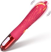 Power Escorts - Heat Function Unique Silicone Clitoris Licker Vibrator - 10 vibration Mode - Roze