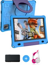 CosmoToys® Kids Tablet Kinderen PRO - Incl. Koptelefoon + Screenprotector - Kindertablet - Vanaf 3 Jaar - 10 Inch - Android 12 - Ouderlijk Toezicht - 6000 mAh - Blauw