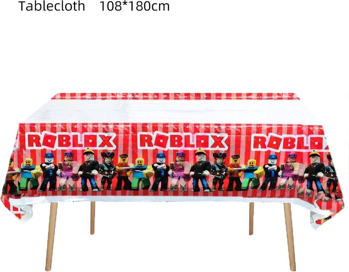 Roblox - XXL - Roblox feestartikel - Verjaardag - Verjaardags Decoratie - Uitgebreide Set - Luxe versie - Versiering - Ballonnen - Traktatie - Borden - Bekers - Slingers - Roblox Kado - Jarig - Verjaardagsfeestje - Kinderfeestje - Feest - Uitnodiging - Merkloos
