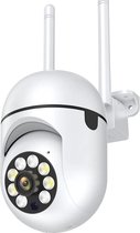 Beveiligingscamera - Bewakingscamera Voor Buiten - Buitencamera - Camera Beveiliging - Beweeg En Geluidsdetectie - Nachtzicht - App Bediening - 64GB - Wit