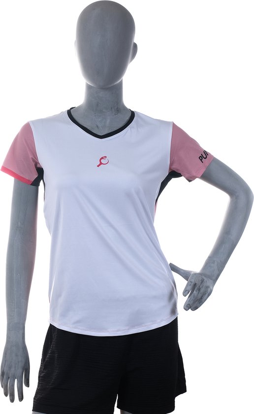 PUNTAZO Padel T-shirt Dames Sportshirt Large roos Korte mouw