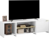 AllinShop® - Tv Meubel - Televisie Kast - Tv Statief - Tv Standaard - Modern - Verstelbare Plank - Hout - Tv Kast - Wit - 160X45X39CM