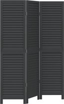 Kamerscherm met 3 panelen 120x200 cm stof zwart kopen Kamerscherm met 3 panelen 120x200 cm stof zwart kopen