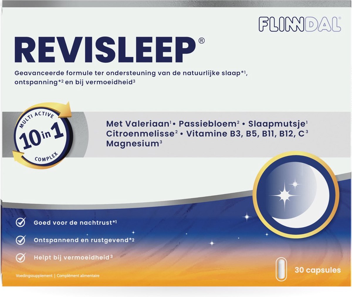 Revisleep 30 capsules - Voor een goede nachtrust, werkt ontspannend en rustgevend*.