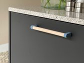 Home Poignée 3D WoodGrip Blauw Clair 128mm - Poignée de Cuisine - Poignée d'armoire - Durable