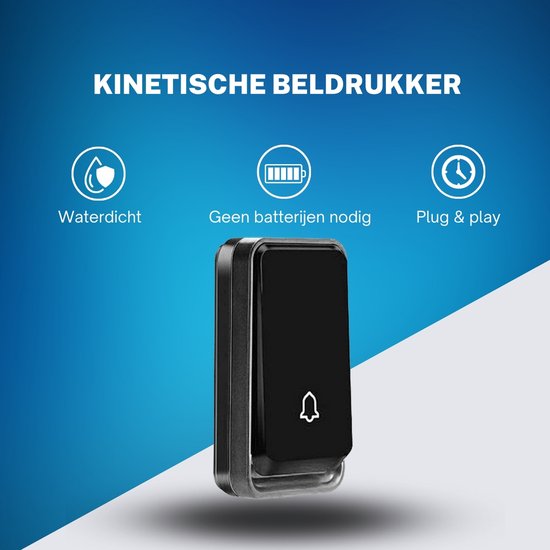 Bell4U Kinetische Draadloze Deurbel Zonder Batterijen - Plug & Play - 4 Ontvangers - Waterdicht - Bereik Tot 100 Meter — afbeelding 5